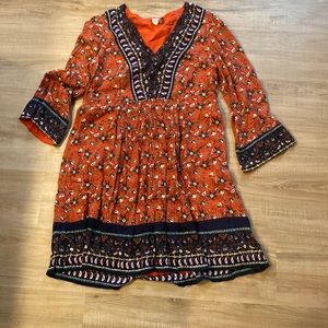 Akemi + kin - anthropologie small red paisley dress